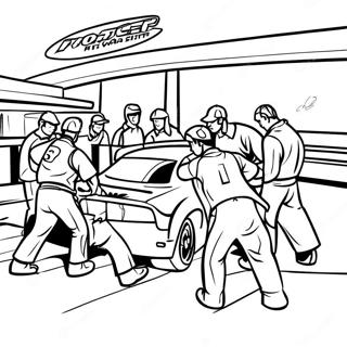 Pagina Da Colorare Di Una Sosta Ai Box Nascar 41822-9142