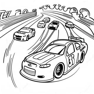 Pagina Da Colorare Di Un Circuito Nascar Con Auto 41823-9147