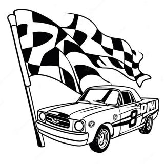 Pagina Da Colorare Della Bandiera Da Corsa Nascar 41824-9149