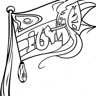 Pagina Da Colorare Della Bandiera Da Corsa Nascar 41824-9151