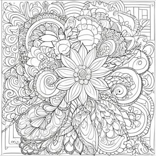 Paper Da Colorare Di Un Fiore Mosaico Intricato 42364-9257