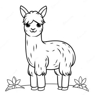 Disegno Da Colorare Di Un Adorabile Cucciolo Di Lama 42635-9314