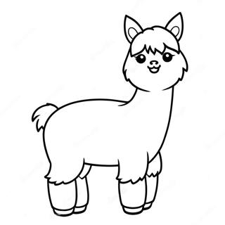 Disegno Da Colorare Di Un Adorabile Cucciolo Di Lama 42635-9315