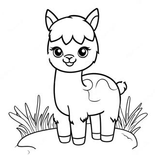 Disegno Da Colorare Di Un Adorabile Cucciolo Di Lama 42635-9316