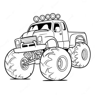 Disegno Da Colorare Di Gara Di Monster Truck Colorati 4288-1041