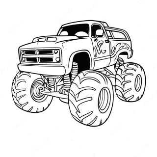 Disegno Da Colorare Di Gara Di Monster Truck Colorati 4288-1042