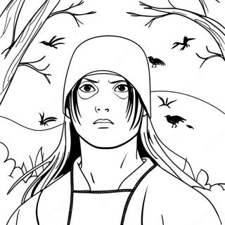 Itachi Uchiha Con Corvi Disegno Da Colorare 44174 9668