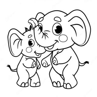 Elefante Giocoso E Piggie Disegno Da Colorare 44447-9717