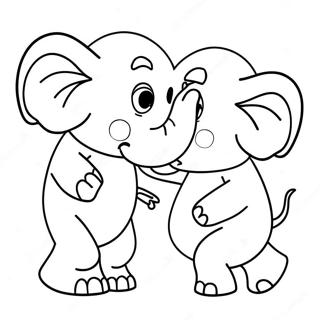 Elefante Giocoso E Piggie Disegno Da Colorare 44447-9718