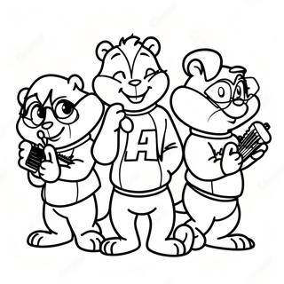 Alvin E I Chipmunks Pagine Da Colorare