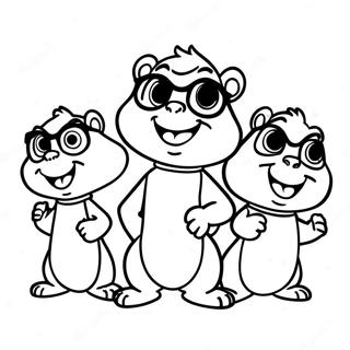 Pagina Da Colorare Di Alvin E Le Chipmunks Che Cantano 44531-9734