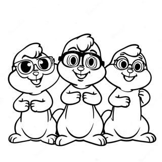 Pagina Da Colorare Di Alvin E Le Chipmunks Che Cantano 44531-9736