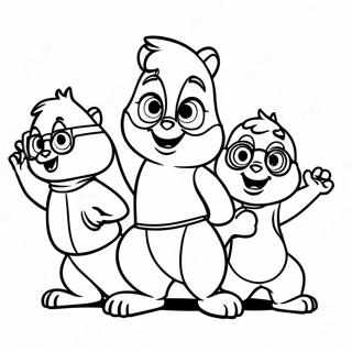 Pagina Da Colorare Di Alvin E Le Chipmunks Che Ballano 44532-9737