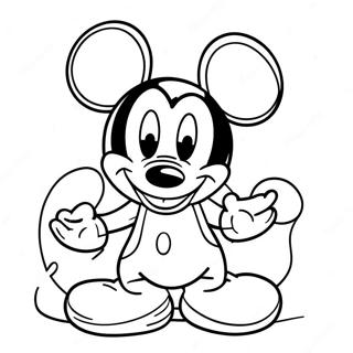 Mickey Mouse Felice Da Colorare 4465-1066