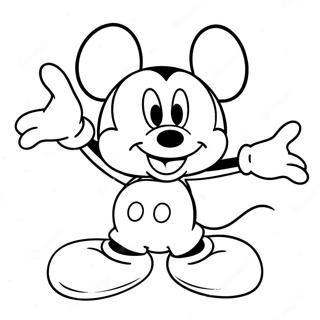 Mickey Mouse Felice Da Colorare 4465-1067