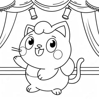 Jigglypuff Che Canta Sul Palco Disegno Da Colorare 45662-9994