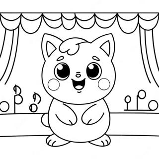 Jigglypuff Che Canta Sul Palco Disegno Da Colorare 45662-9995