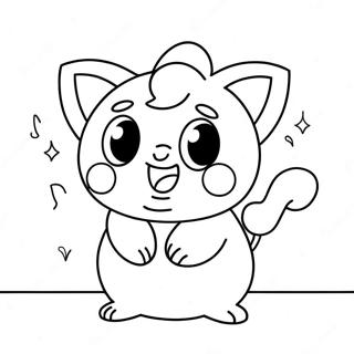 Jigglypuff Che Canta Sul Palco Disegno Da Colorare 45662-9996