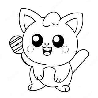 Jigglypuff Con Un Microfono Disegno Da Colorare 45663-9998