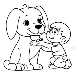 Clifford Che Gioca Con Emily Elizabeth Disegno Da Colorare 45849-10038
