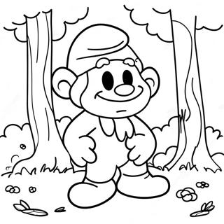 Papa Puffo Nel Bosco Da Colorare 46124-10105