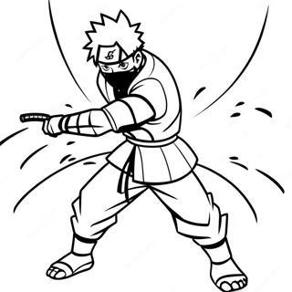 Kakashi In Posizione Di Battaglia Da Colorare 46323-10137