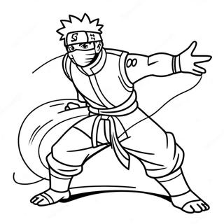 Kakashi In Posizione Di Battaglia Da Colorare 46323-10139