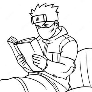 Kakashi Che Legge Un Libro Da Colorare 46324-10142