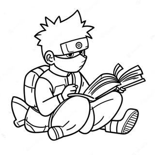 Kakashi Che Legge Un Libro Da Colorare 46324-10143