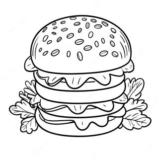 Pagina Da Colorare Del Burger Delizioso 46805-10234