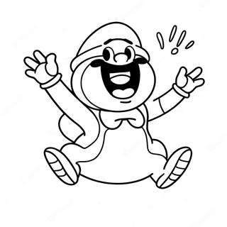 Pagina Da Colorare Del Goomba Felice Che Salta 47004-10283