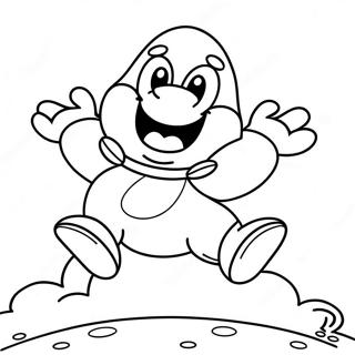 Pagina Da Colorare Del Goomba Felice Che Salta 47004-10284