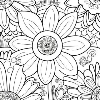 Fiore Margherita Fantasioso Pagina Da Colorare 470 624