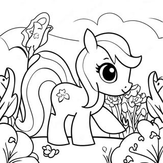 Fluttershy In Un Giardino Di Fiori Da Colorare 47285-10337