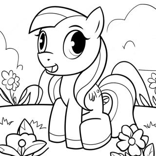 Fluttershy In Un Giardino Di Fiori Da Colorare 47285-10338