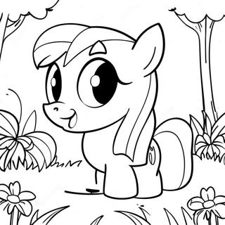 Fluttershy In Un Giardino Di Fiori Da Colorare 47285-10340