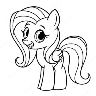 Fluttershy Con Un Grande Sorriso Da Colorare 47288-10349