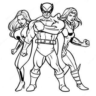 Team X Men In Azione Da Colorare 47729-10431