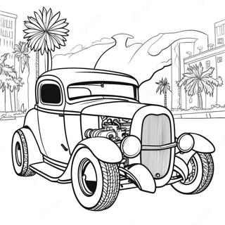 Pagina Da Colorare Del Classico Hot Rod 48004-10492