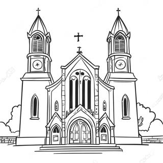 Pagina Da Colorare Di Architettura Di Chiese Storiche 49068-10746