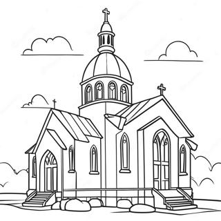 Pagina Da Colorare Di Architettura Di Chiese Storiche 49068-10747