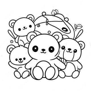 Pagina Da Colorare Di Rilakkuma Carino Con Amici 49163-10750