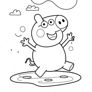 Peppa Pig Salta Nelle Pozzanghere Da Colorare 4920-366