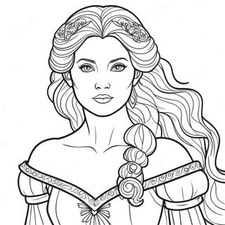 Merida Nel Suo Bellissimo Vestito Da Colorare 50818-11117