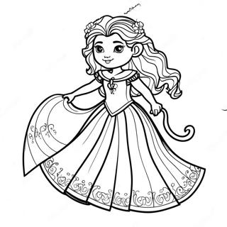 Merida Nel Suo Bellissimo Vestito Da Colorare 50818-11118