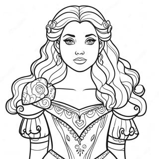 Merida Nel Suo Bellissimo Vestito Da Colorare 50818-11120