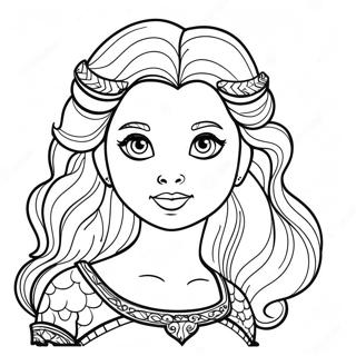 Merida Con Capelli Selvaggi Da Colorare 50820-11127