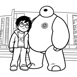 Hiro Hamada Con Baymax Da Colorare 51093-11173