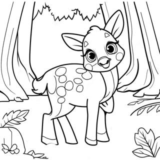 Bambi In Una Foresta Magica Disegno Da Colorare 51634-11290