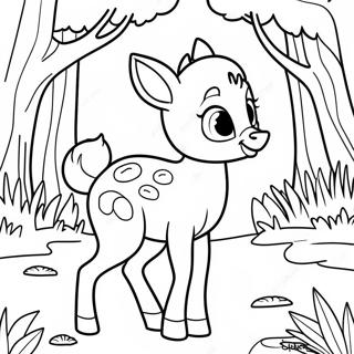 Bambi In Una Foresta Magica Disegno Da Colorare 51634-11292